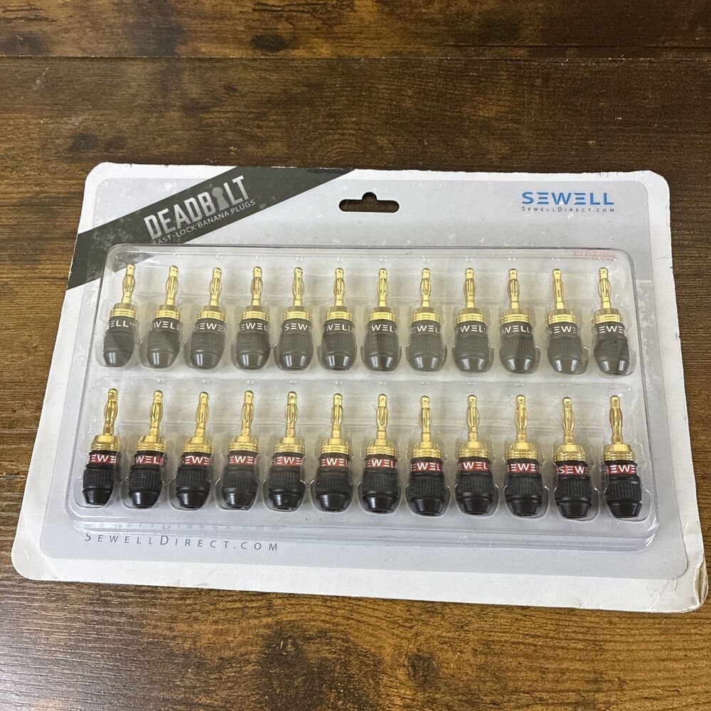 Sewell 12 Pairs DeadBolt Banana Plugs SW-29863-12